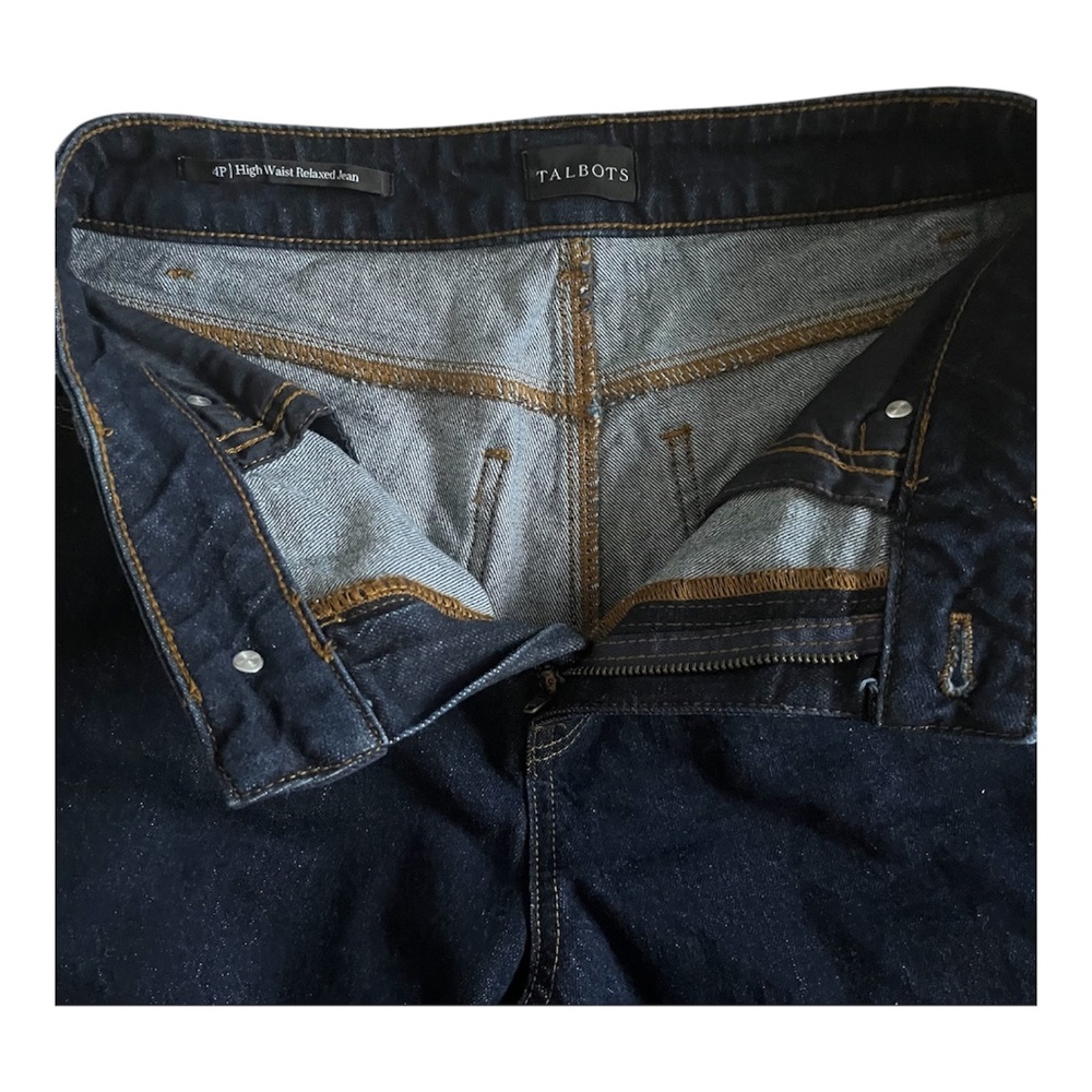 Talbots High Waist Relaxed Jean - Dark Wash - Picture 5 of 6